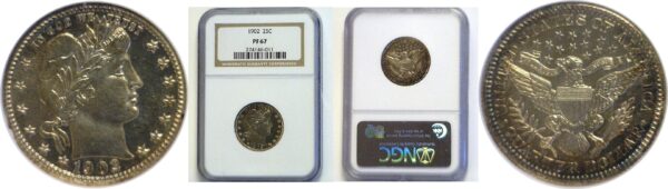 1902  Barber Quarter.  -  NGC PR-67.