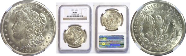 1921-S.  Morgan Dollar.  -  NGC. MS-63.