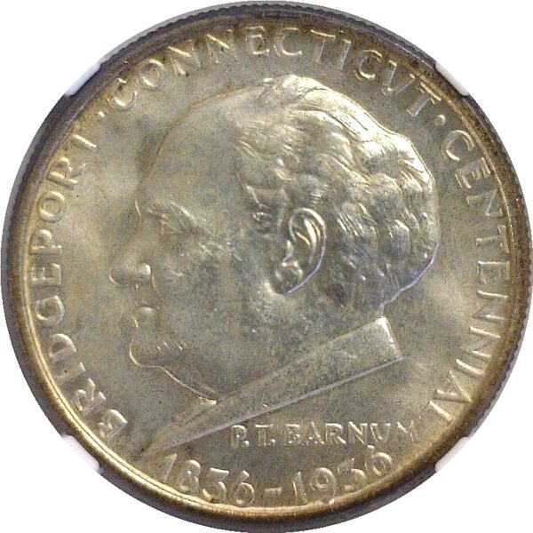1936.  Bridgeport Commemorative Half Dollar. NGC. MS-66. - Image 2