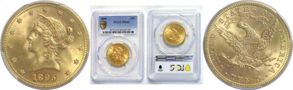 1895  $10 Liberty.  -   PCGS MS-65.