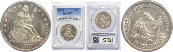 1857-O.  Seated Liberty Half Dollar. PCGS. MS-62.