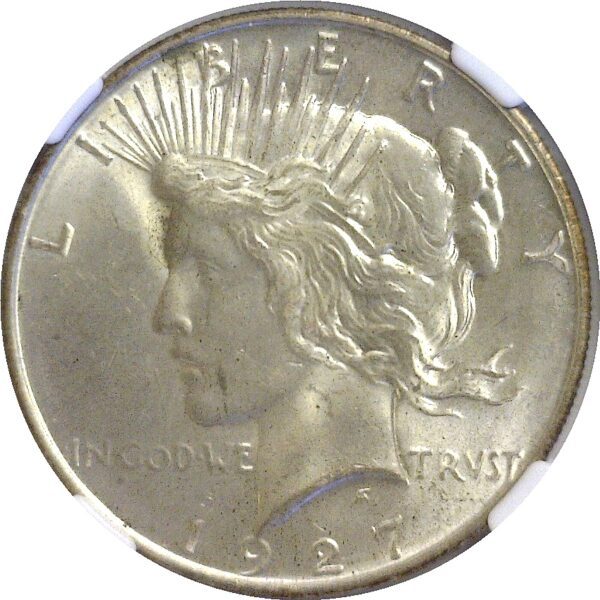 1927-D.  Peace Dollar.  -  NGC. MS-64+. - Image 2