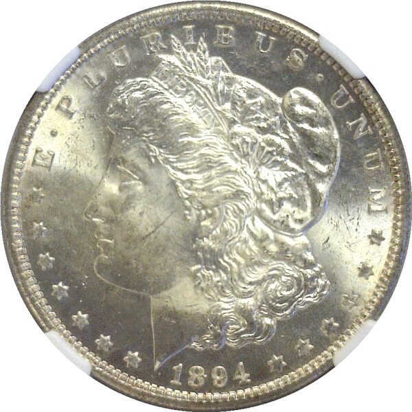 1894-S.  Morgan Dollar.  -  NGC. MS-63+.  CAC - Image 2