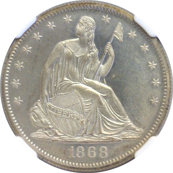 1868.  Seated Liberty Half Dollar.  -  NGC. PR-65. CAM. - Image 2