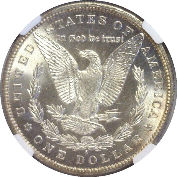 1894-S.  Morgan Dollar.  -  NGC. MS-63+.  CAC - Image 3