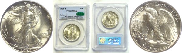 1939-S.  Walking Liberty Half Dollar.  -  PCGS. MS-66. CAC