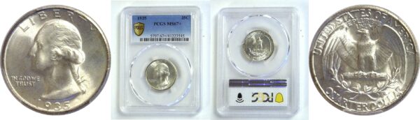 1935.  Washington Quarter.  -  PCGS. MS-67+.