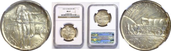1937-D. Oregon Trail Commemorative Half Dollar.  -   NGC MS-67.