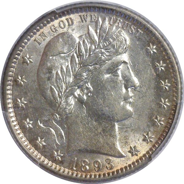 1893-O.  Barber Quarter.  -  PCGS. AU-58. - Image 2