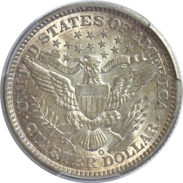 1893-O.  Barber Quarter.  -  PCGS. AU-58. - Image 3