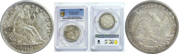 1846.  Seated Liberty Half Dollar.  -  PCGS. AU-55.