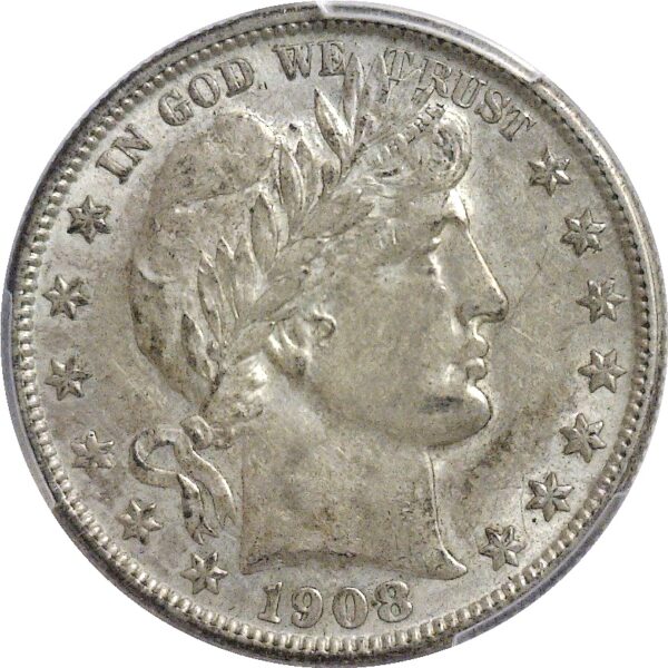 1908-O.  Barber Half Dollar.  -  PCGS. AU-55. - Image 2