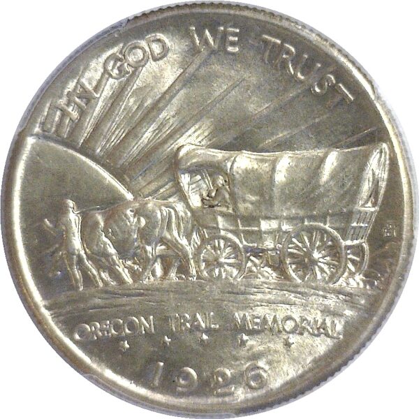 1926.  Oregon Trail Commemorative Half Dollar.  -   PCGS. MS-65. - Image 3