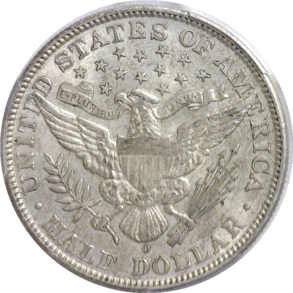 1908-O.  Barber Half Dollar.  -  PCGS. AU-55. - Image 3