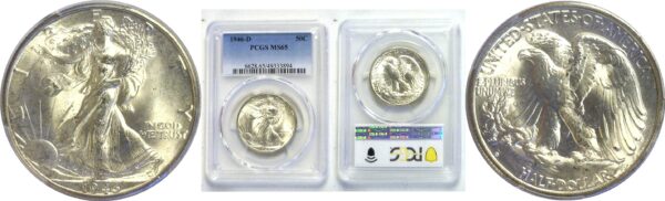 1946-D.  Walking Liberty Half Dollar.  -  PCGS. MS-65.