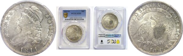 1811/10  Bust Half Dollar.  -  PCGS AU-55.