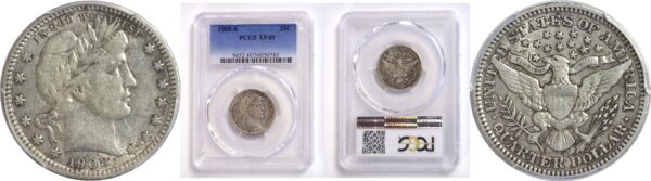 1908-S Barber Quarter - PCGS XF-40