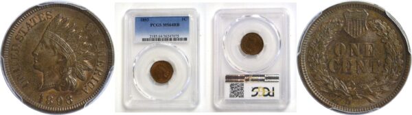1893 Indian Heads Cent - PCGS MS-64 RB