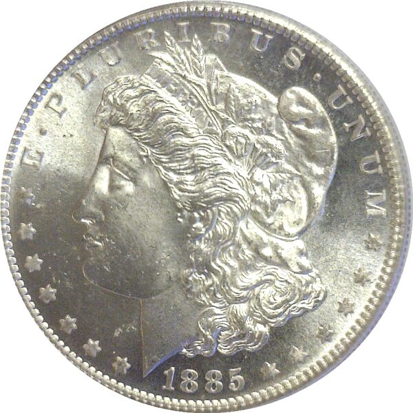 1885-S.  Morgan Dollar.  -  PCGS. MS-64. CAC - Image 2