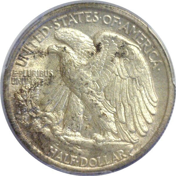 1917-D Obv.  Walking Liberty Half Dollar.  -  PCGS. AU-58. - Image 3