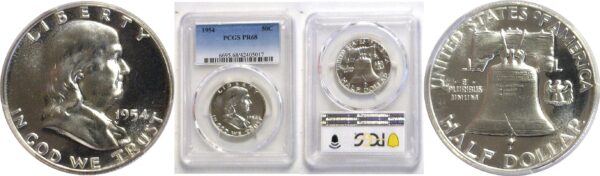 1954.  Franklin Half Dollar.  -  PCGS. PR-68.