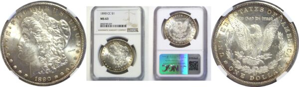 1890-CC .  Morgan Dollar.  -  NGC. MS-63.