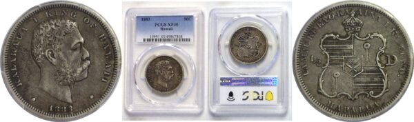 1883.  Half Dollar. PCGS. XF-45.