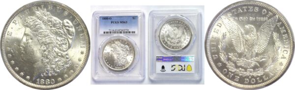 1880-O.  Morgan Dollar.  -  PCGS. MS-63.