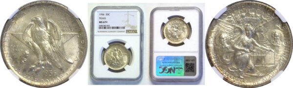 1936.  Texas Commemorative Half Dollar.  -  NGC MS-67+.