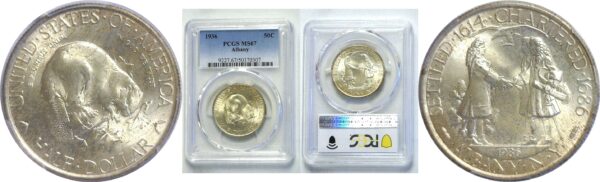 1936 Albany Commemorative Half Dollar.  -   PCGS MS-67.
