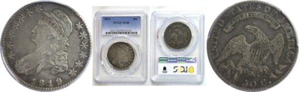 1819.  Bust Half Dollar. PCGS. XF-40.