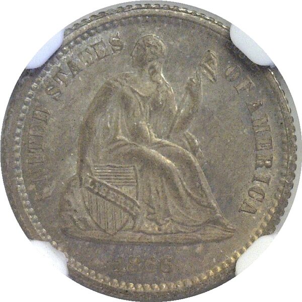 1866.  Seated Liberty Half Dime.  -  NGC. MS-65. - Image 2