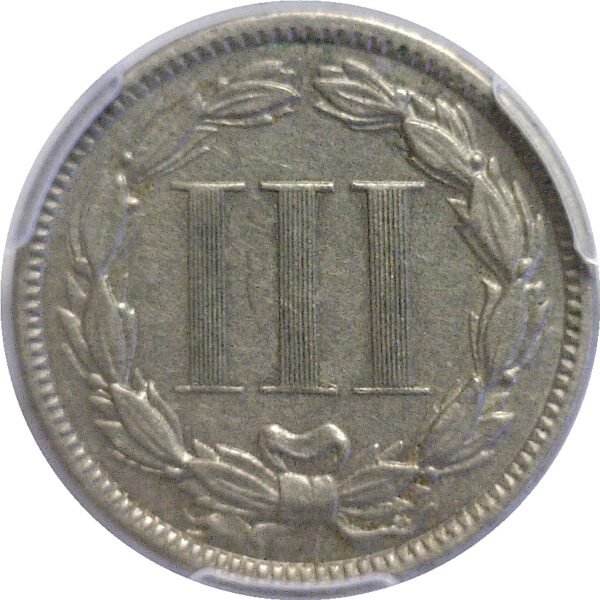 1883.  Nickel Three Cent.  -  PCGS. XF-45. - Image 3
