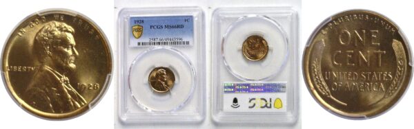 1928  Lincoln Cent.  -  PCGS MS-66. RD