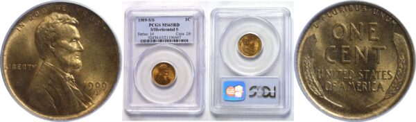 1909-S/S.  Lincoln Cent.  -  PCGS. MS-65. RD.