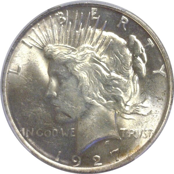 1927-D.  Peace Dollar.  -  PCGS. MS-62. - Image 2