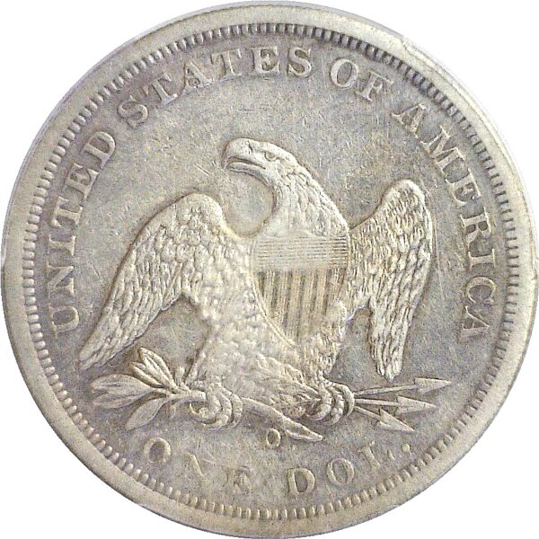 1860-O.  Seated Liberty Dollar.  -  PCGS. XF-40. - Image 3