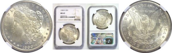1900-S.  Morgan Dollar.  -  NGC. MS-63.