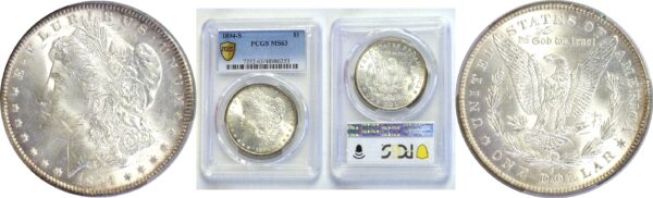 1894-S  Morgan Dollar.  -  PCGS MS-63.