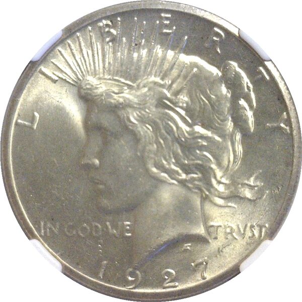 1927.  Peace Dollar. NGC. MS-64. CAC - Image 2