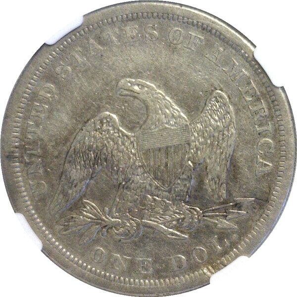 1865.  Seated Liberty Dollar.  -  NGC. VF-30. - Image 3