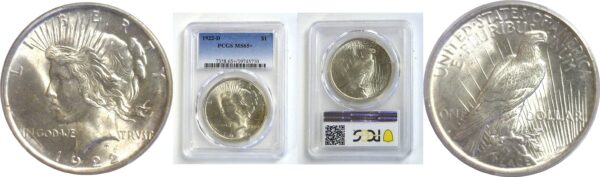 1922-D.  Peace Dollar. PCGS. MS-65+.