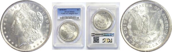 1878-8TF  Morgan Dollar.  -  PCGS. MS-64.
