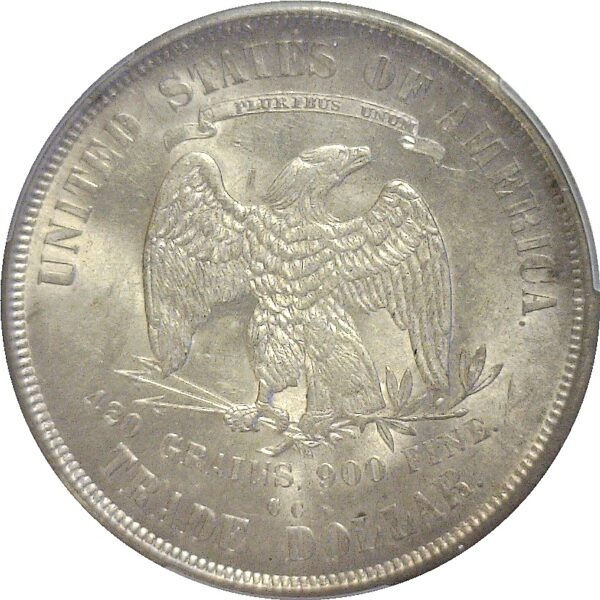 1875-CC .  Trade Dollar.  -  PCGS. MS-63. - Image 3