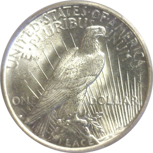 1923-D.  Peace Dollar.  -  PCGS. MS-65+. - Image 3