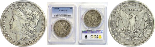 1893-O.  Morgan Dollar. PCGS. VF-30.