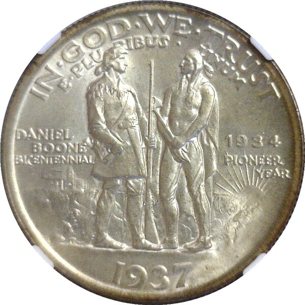 1937  Boone Commemorative Half Dollar -  NGC MS-67 CAC - Image 3