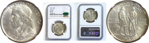 1937  Boone Commemorative Half Dollar -  NGC MS-67 CAC