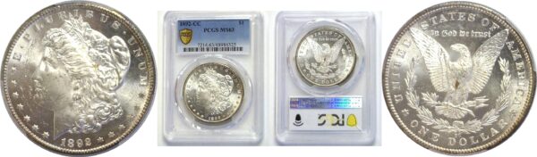 1892-CC .  Morgan Dollar.  -  PCGS. MS-63.