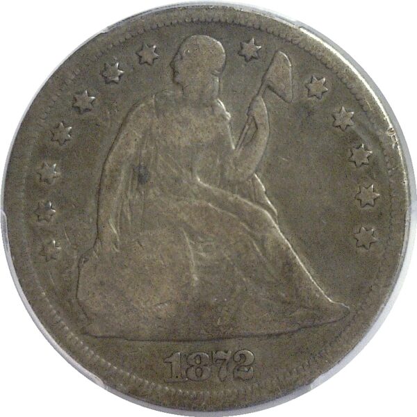 1872.  Seated Liberty Dollar.  -  PCGS. G-6. - Image 2